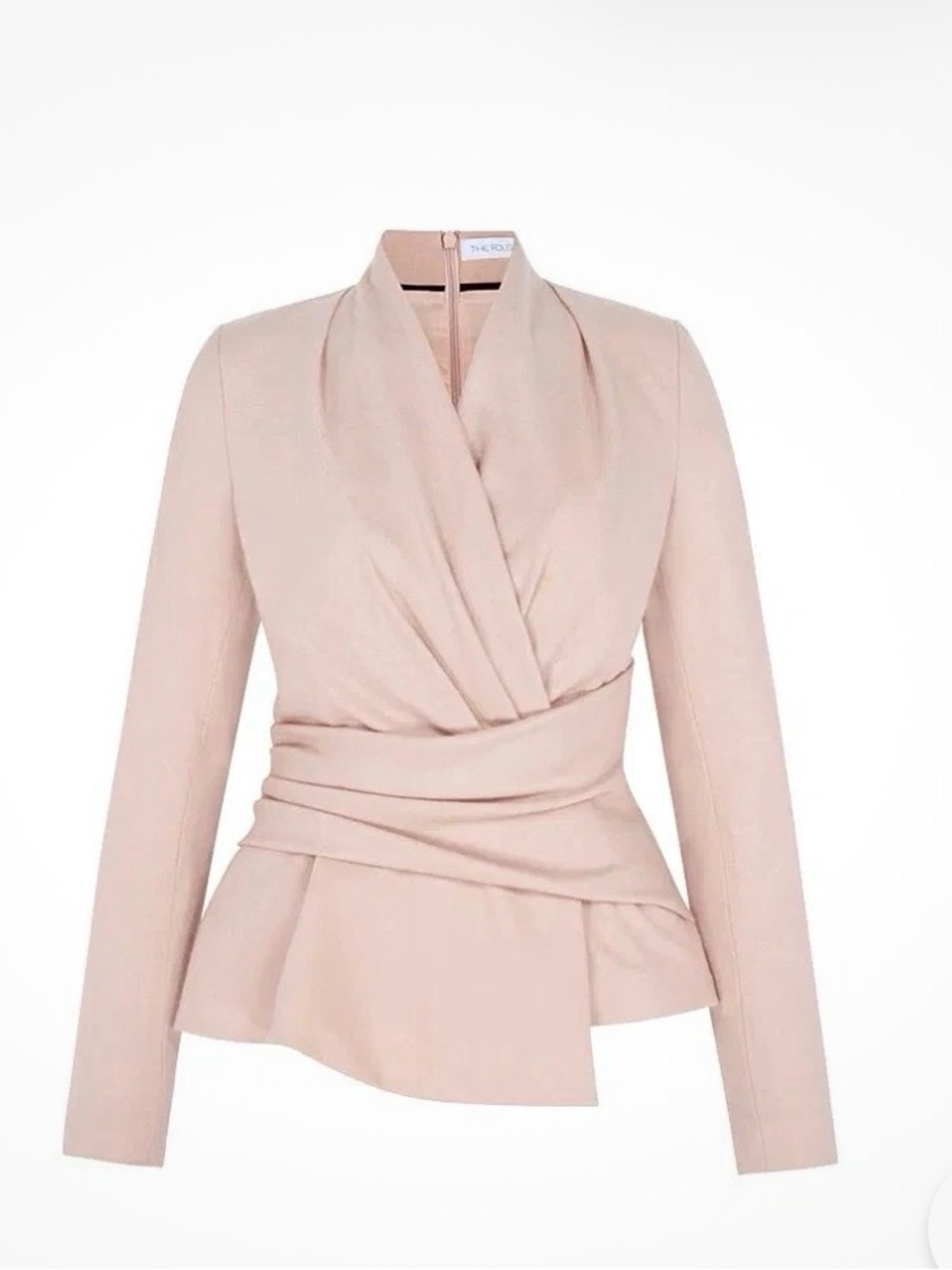 The Fold London Belleville Origami Virgin Wool Top in Blush